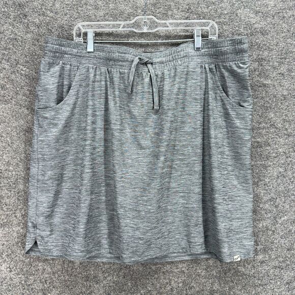 Duluth Skort Women 2XL Gray A-Line Midi Drawstring Pockets Mid Rise Casual - Picture 1 of 8
